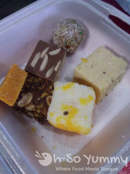 Surati Farsan Mart - dessert sampler Surati Farsan Mart - dessert sampler