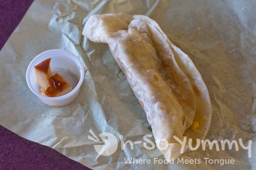 Taste of North Park 2011 - La Herradura super burrito sample Taste of North Park 2011 - La Herradura super burrito sample