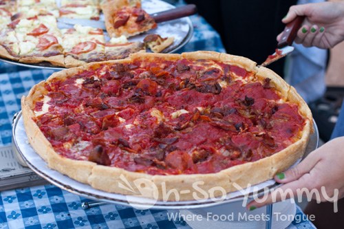 Taste of North Park 2011 - Lefty's Pizza meatlovers pizza Taste of North Park 2011 - Lefty's Pizza meatlovers pizza