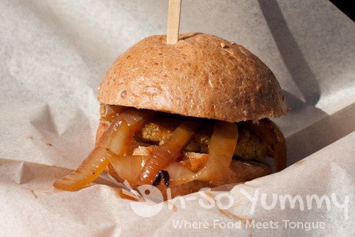 Taste of North Park 2011 - Veg N Out veggie burger Taste of North Park 2011 - Veg N Out veggie burger