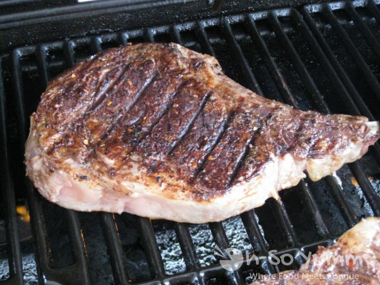 Ribeye with Sweet 'N' Spicy Cocoa Rub on the grill Ribeye with Sweet 'N' Spicy Cocoa Rub on the grill