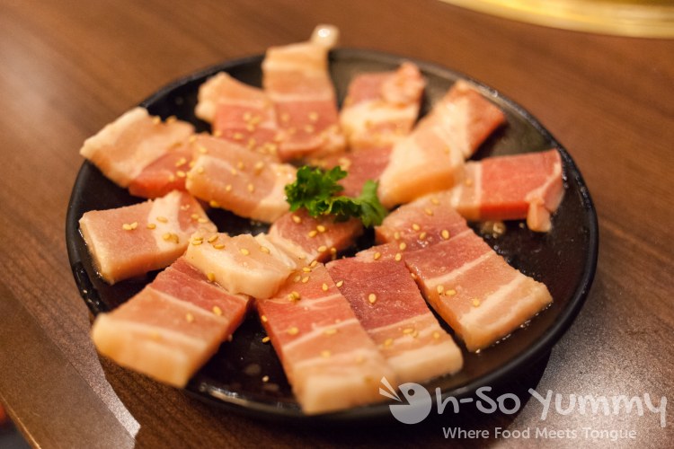 Gyu-Kaku Japanese BBQ - Raw Pork Belly Gyu-Kaku Japanese BBQ - Raw Pork Belly