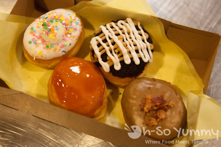 Taste of Downtown 2014 - mud pie, creme brulee, cake batter and maple bacon donuts at Donut Bar Taste of Downtown 2014 - mud pie, creme brulee, cake batter and maple bacon donuts at Donut Bar