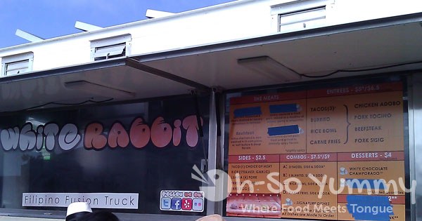 San Diego Food Truck Festival 2011 - White Rabbit Truck menu leftovers San Diego Food Truck Festival 2011 - White Rabbit Truck menu leftovers