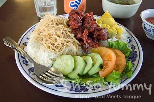 Com Tam Bi Cha Thit Nuong w/ soup. Com Tam Bi Cha Thit Nuong w/ soup.