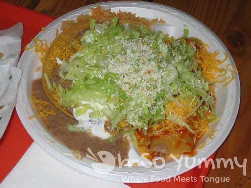 Tostada and Enchilada combo Tostada and Enchilada combo