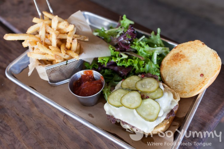 Draft Republic Burger at Draft Republic in La Jolla Draft Republic Burger at Draft Republic in La Jolla