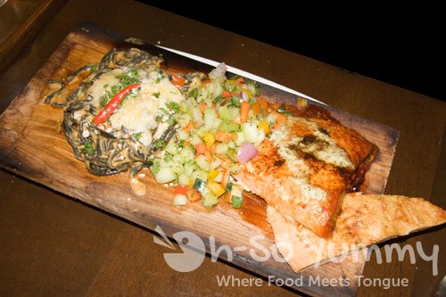 Indigo Grill - Alderwood Plank Salmon Indigo Grill - Alderwood Plank Salmon