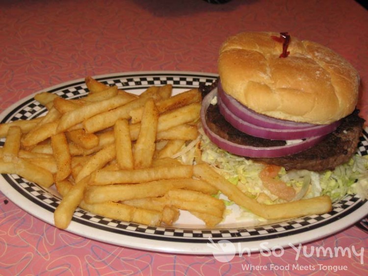 Buffalo Blues Burger and Fries Buffalo Blues Burger and Fries