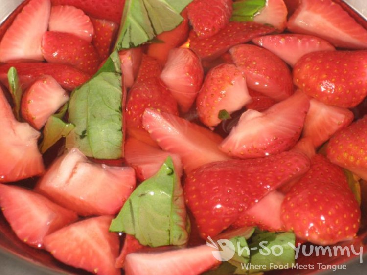 Basil-Marinated Strawberries Basil-Marinated Strawberries