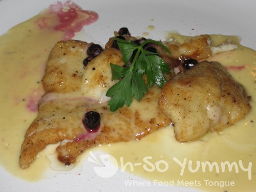 Petrale Sole with Double the Lemon Buerre Blanc and Huckleberries Petrale Sole with Double the Lemon Buerre Blanc and Huckleberries