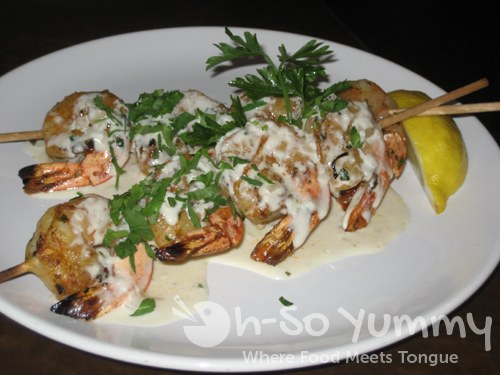 Tequila, Garlic Prawns with Cilantro Creme Fraiche Tequila, Garlic Prawns with Cilantro Creme Fraiche