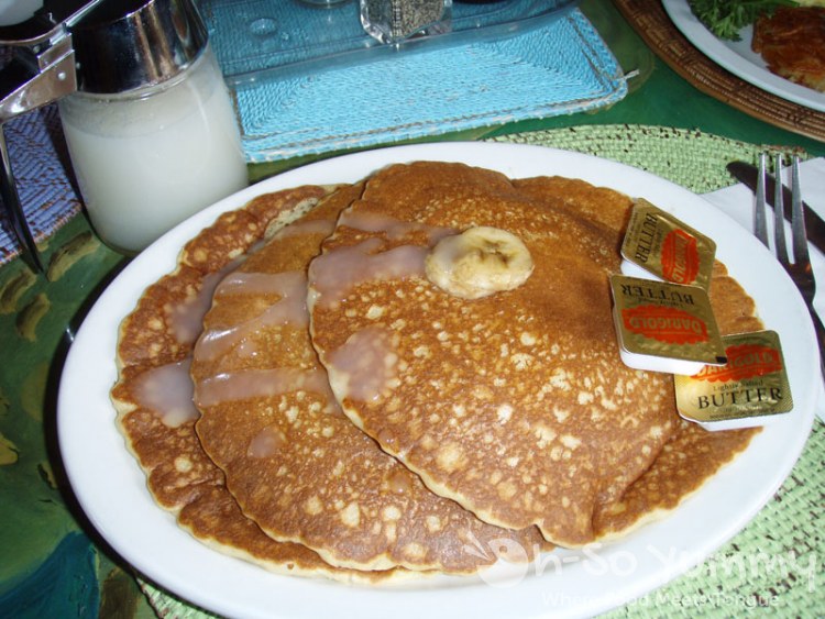 Banana Pancakes with Coconut Syrup Banana Pancakes with Coconut Syrup