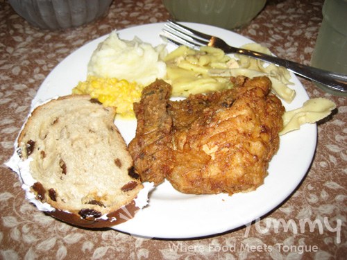 Iced Raisin Bread, Corn, and Golden Fried Chicken Iced Raisin Bread, Corn, and Golden Fried Chicken