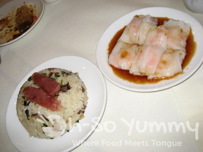 Fried Rice with Chinese Sausage and Shrimp Rice Rolls Fried Rice with Chinese Sausage and Shrimp Rice Rolls