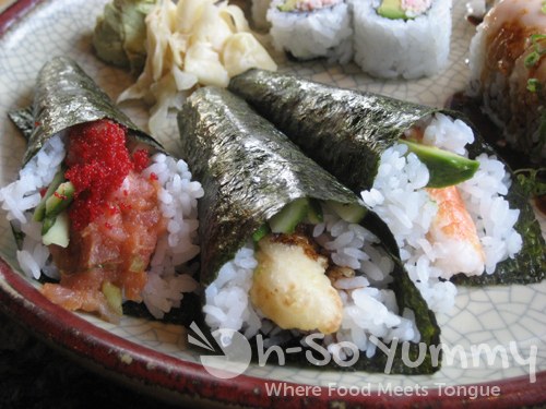 911, Shrimp Tempura, and Shrimp and Avocado 911, Shrimp Tempura, and Shrimp and Avocado