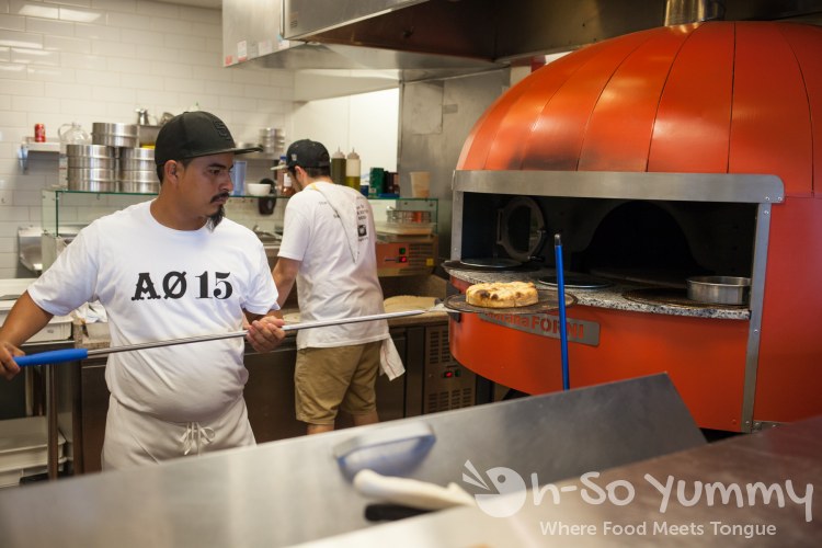 pizza and oven at Ambrogio15 restaurant in Pacific Beach pizza and oven at Ambrogio15 restaurant in Pacific Beach