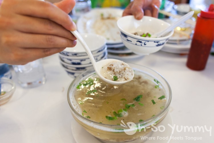 special beef rice soup at Anh Hong Restaurant in Garden Grove special beef rice soup at Anh Hong Restaurant in Garden Grove