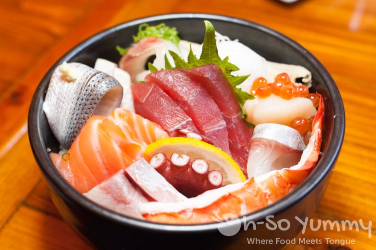 chirashi bowl at Azuki Sushi in San Diego chirashi bowl at Azuki Sushi in San Diego