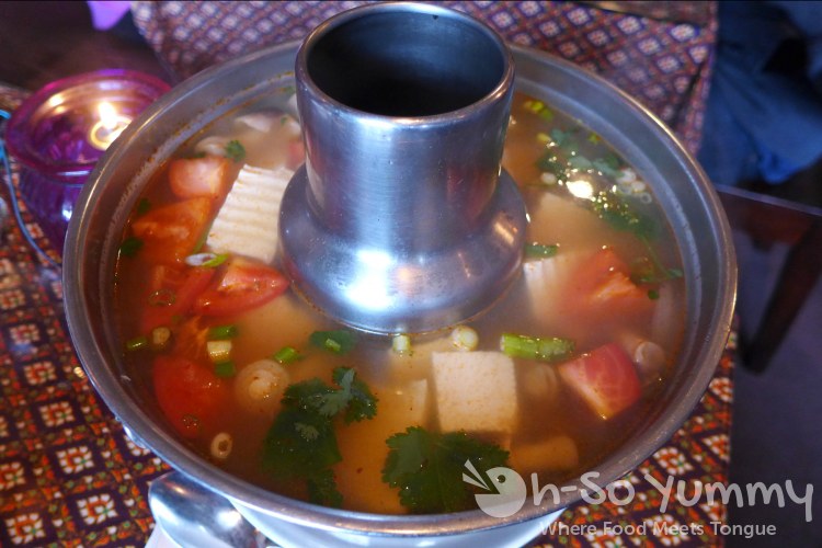 Bangkok Bay - tom yum tofu, fire pot size Bangkok Bay - tom yum tofu, fire pot size
