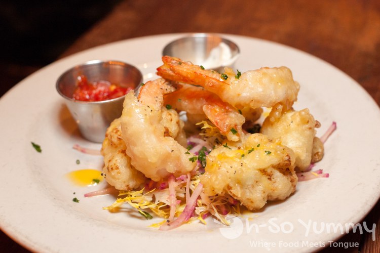 Shrimp and Cauliflower Tempura at Bankers Hill Bar + Restaurant Shrimp and Cauliflower Tempura at Bankers Hill Bar + Restaurant