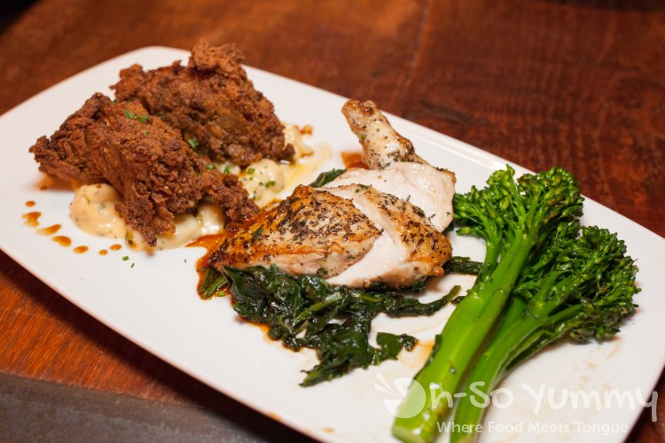 Free range Chicken Two Ways at Bankers Hill Bar + Restaurant Free range Chicken Two Ways at Bankers Hill Bar + Restaurant