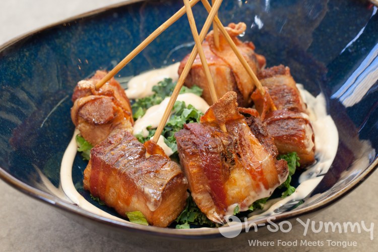 bacon-wrapped pork belly at Barrel Republic in Carlsbad bacon-wrapped pork belly at Barrel Republic in Carlsbad