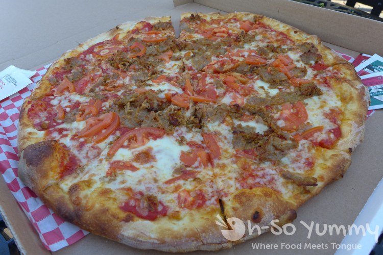 whole pizza from The Works in mission valley whole pizza from The Works in mission valley