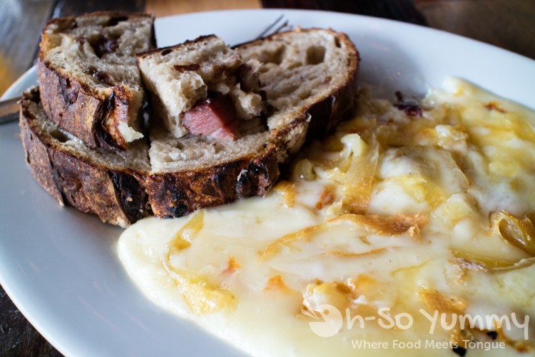 raclette and date bread at BIGA in San Diego raclette and date bread at BIGA in San Diego