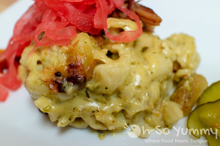 Tim Eylens Sr. with Coaster Saloon served Smoked Poblano Mac 'N Cheese Tim Eylens Sr. with Coaster Saloon served Smoked Poblano Mac 'N Cheese