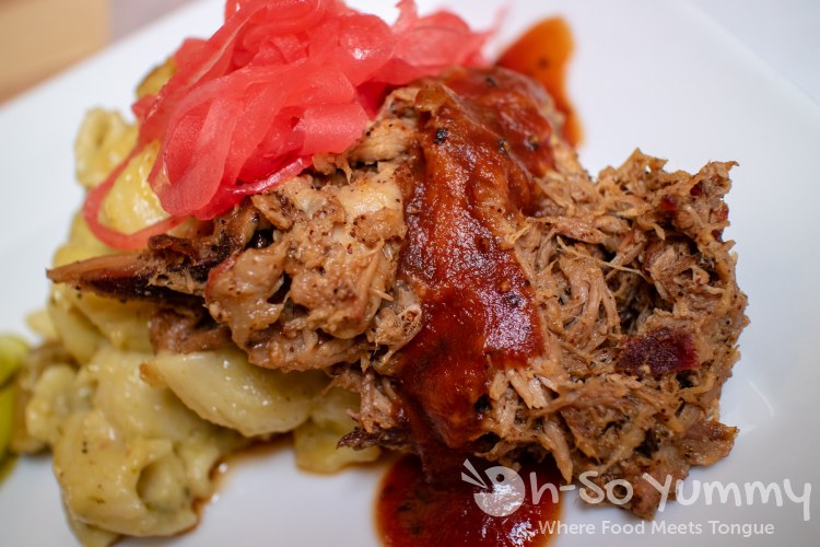 Tim Eylens Sr. with Coaster Saloon served Ancho Chili Rubbed Pork Shoulder Tim Eylens Sr. with Coaster Saloon served Ancho Chili Rubbed Pork Shoulder