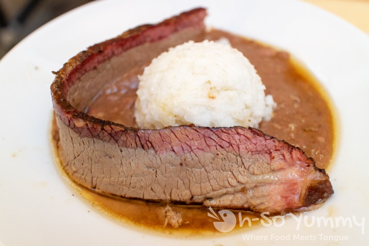 Brad Cooper with Coops West Texas BBQ served Mesquite Smoked Brisket Brad Cooper with Coops West Texas BBQ served Mesquite Smoked Brisket
