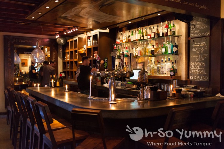 bar area at Bo-Beau Kitchen + Bar in Point Loma bar area at Bo-Beau Kitchen + Bar in Point Loma