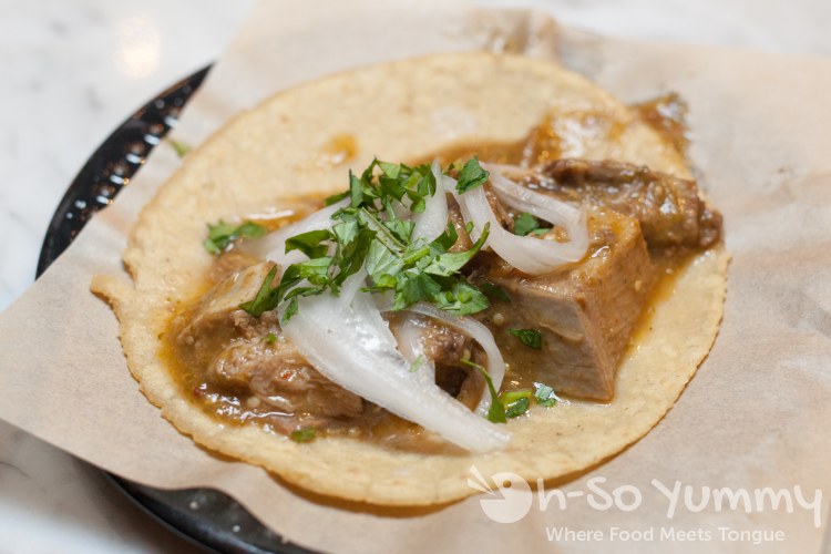 Beef Tongue Taco at Bracero Cocina de Raiz Beef Cheek Tongue Taco at Bracero Cocina de Raiz