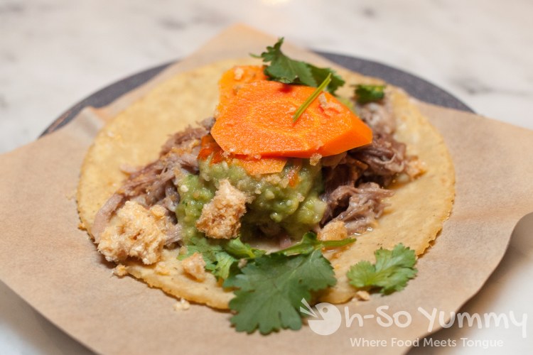 Cook Pigs Ranch Carnitas Taco at Bracero Cocina de Raiz Cook Pigs Ranch Carnitas Taco at Bracero Cocina de Raiz