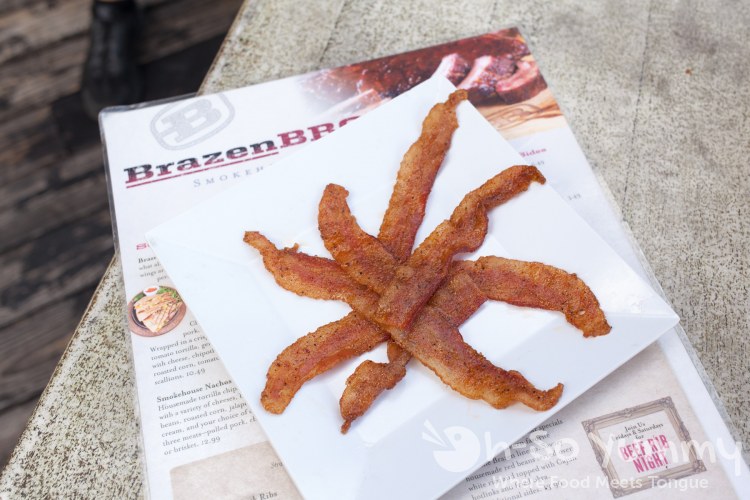 Smoked Pig Candy at Brazen BBQ in Hillcrest of San Diego Smoked Pig Candy at Brazen BBQ in Hillcrest of San Diego