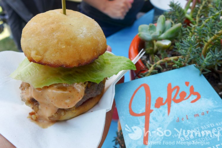 Jake's Del Mar burger at San Diego Reader Burgers and Beer Jake's Del Mar burger at San Diego Reader Burgers and Beer