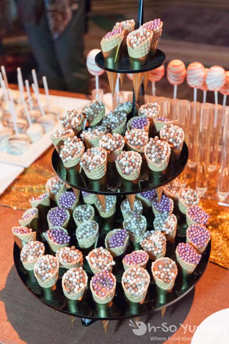 cake cone display at the 10th Annual Chocolate Decadence at Pechanga Resort and Casino cake cone display at the 10th Annual Chocolate Decadence at Pechanga Resort and Casino