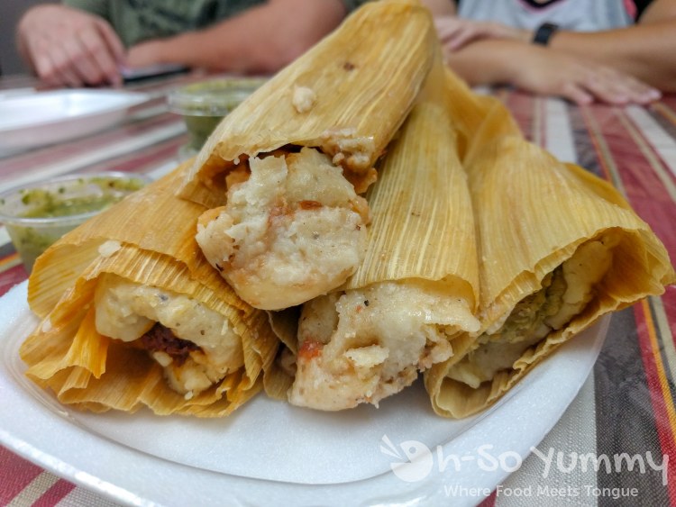four tamales from Tamales Ancira in Chula Vista four tamales from Tamales Ancira in Chula Vista