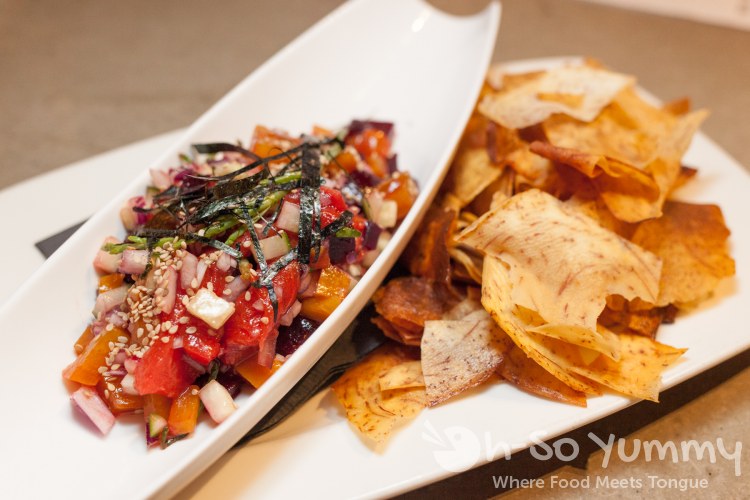 Beet and Watermelon Poke at Common Theory Public House in San Diego Beet and Watermelon Poke at Common Theory Public House in San Diego