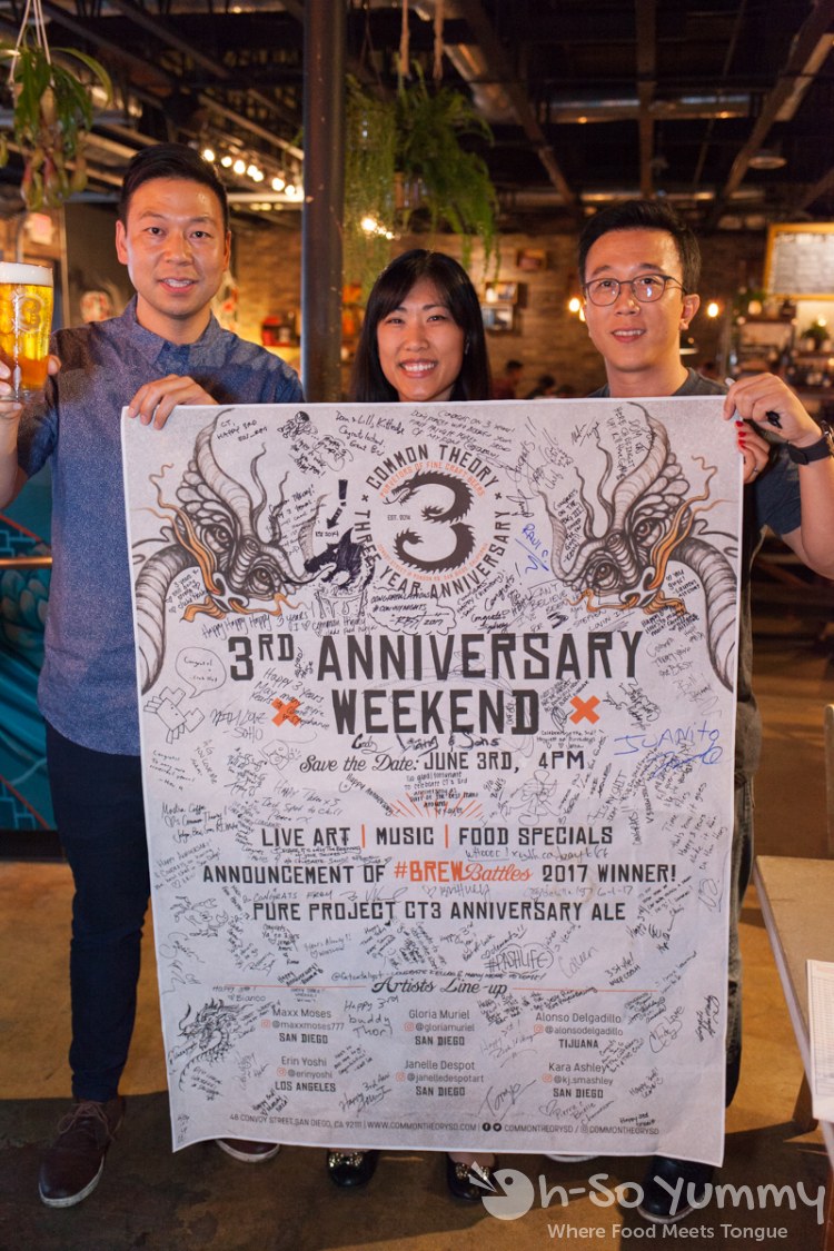 Three year anniversary weekend poster at Common Theory Public House in San Diego Three year anniversary weekend poster at Common Theory Public House in San Diego