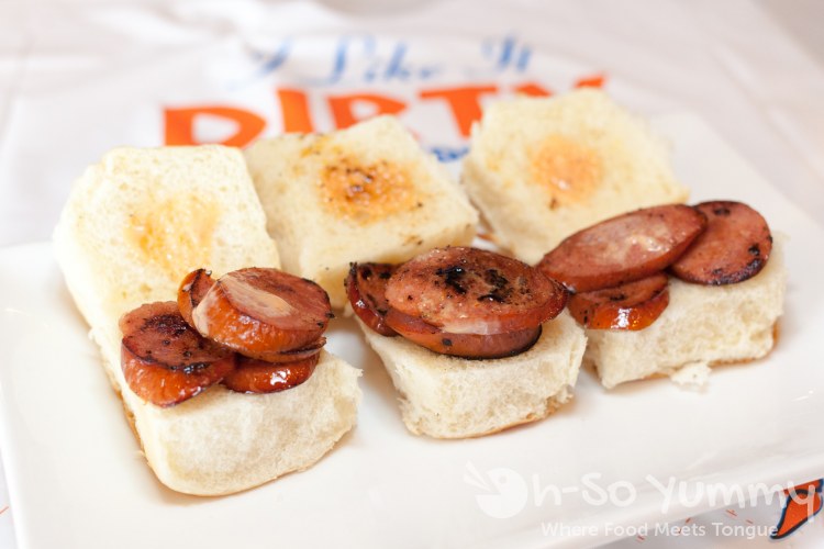 Happy Hour Sausage Sliders - Crab Hut Happy Hour Sausage Sliders - Crab Hut