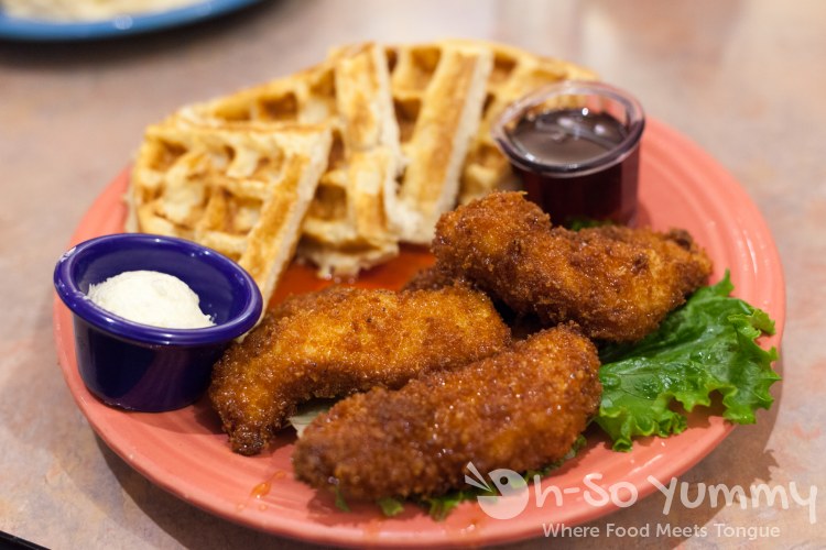 chicken and waffles at Crest Cafe in Hillcrest chicken and waffles at Crest Cafe in Hillcrest
