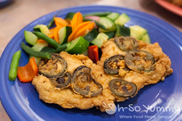 spicy chicken at Crest Cafe in Hillcrest spicy chicken at Crest Cafe in Hillcrest