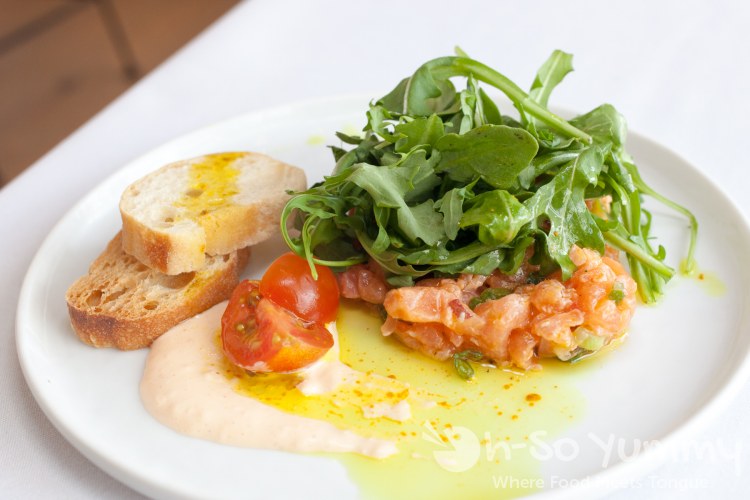 salmon tartar at Crudo by Pascal Lorange salmon tartar at Crudo by Pascal Lorange