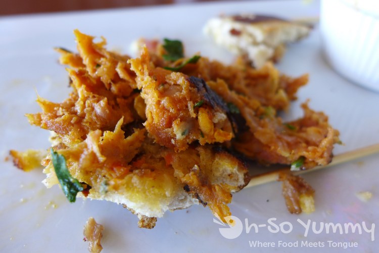 Pork Burger insides at Carnitas Snack Shack (Carmel Valley area) Pork Burger insides at Carnitas Snack Shack (Carmel Valley area)