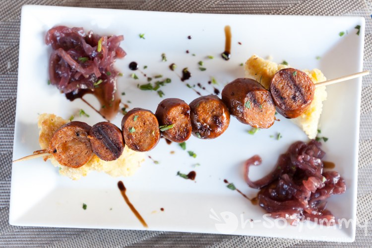 D' Andouille Sausage at Cueva Bar in University Heights of San Diego D' Andouille Sausage at Cueva Bar in University Heights of San Diego