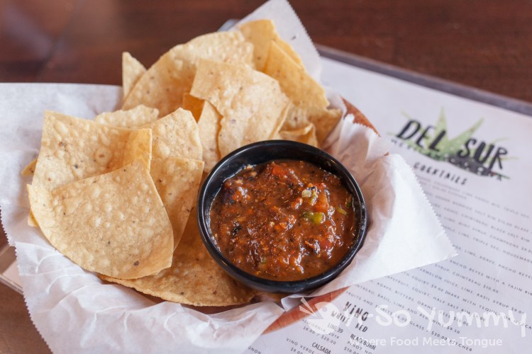 Chips and Salsa at Del Sur Mexican Cantina Chips and Salsa at Del Sur Mexican Cantina
