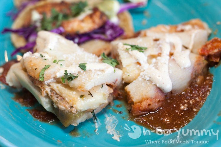 Rajas and Cheese Tamal at Del Sur Mexican Cantina Rajas and Cheese Tamal at Del Sur Mexican Cantina