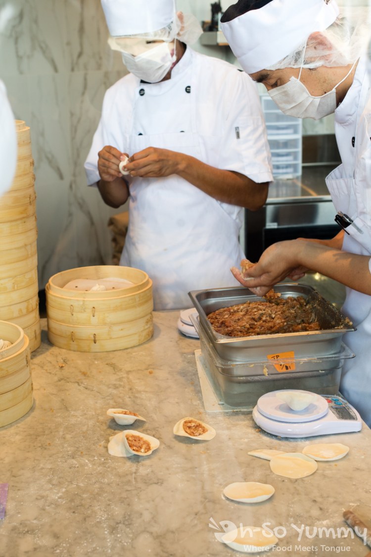 making fresh dumplings at Din Tai Fung at UTC Mall in San Diego making fresh dumplings at Din Tai Fung at UTC Mall in San Diego